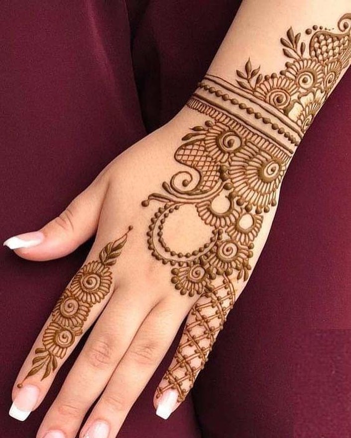 Piche Hath ki Mehandi - Jewellery Design Mehndi | Easy Simple Back Hand  Mehendi | Shine Mehndi - YouTube